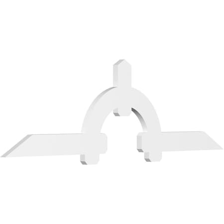 Ekena Millwork Ericson Architectural Grade PVC Gable Bracket, 96"W x 28"H x 2"D x 6"F, 7/12 Pitch GBP096X28X0206ERI00